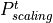 P_{scaling}^{t}